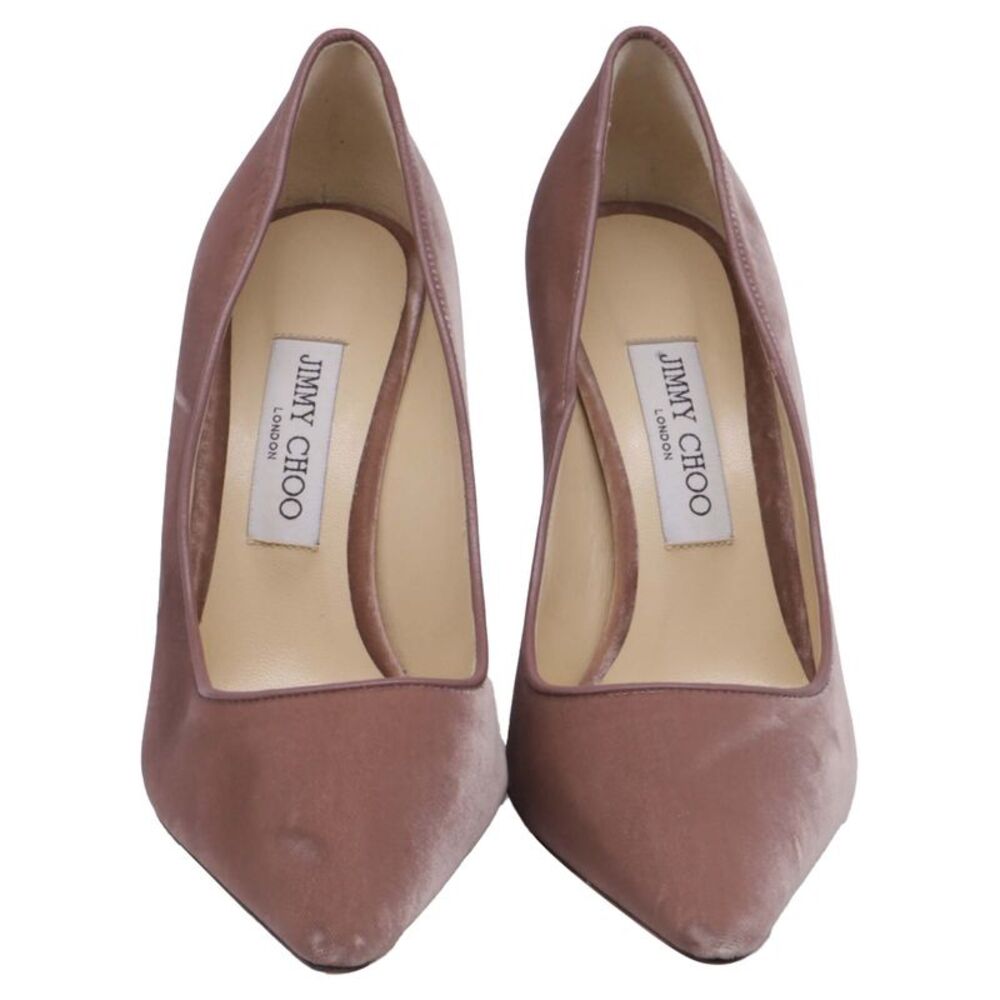 Jimmy Choo Pointed-Toe Pumps in Brown Velvet - Picture 10 of 10